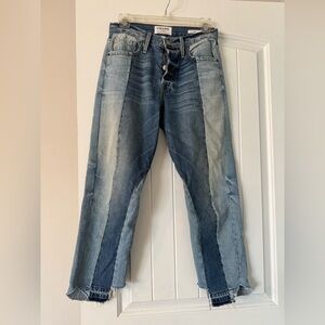 Frame Denim Two-Tone Blue Relaxed Jeans